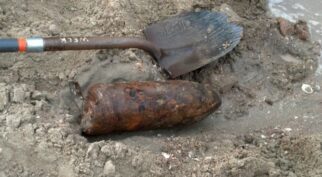 UXO-min large munition dug up