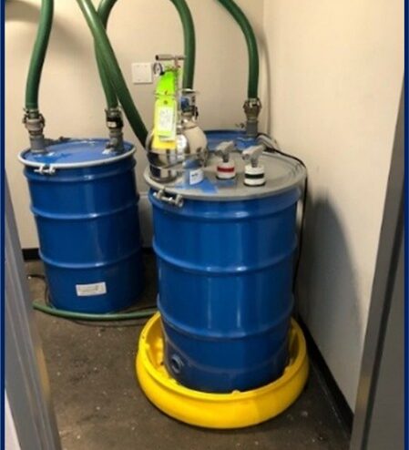 NAVWAR VI 1 Large blue barrel drum equipment